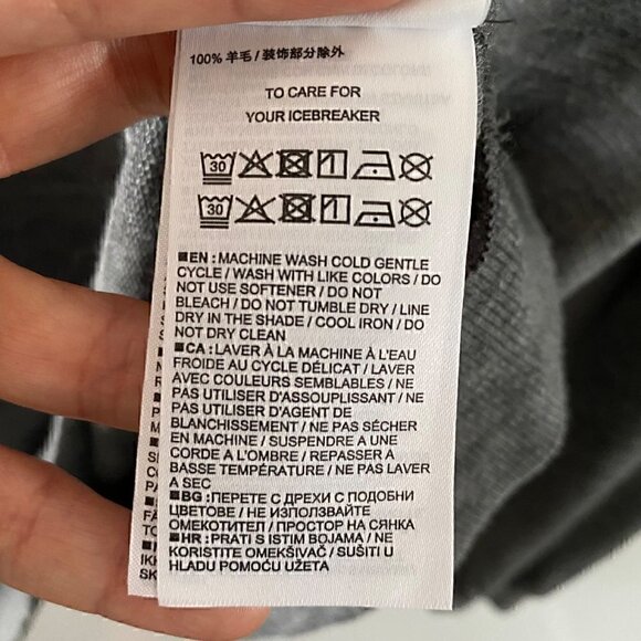 Icebreaker Mens Shifter Wool Blend Hoodie Sweater Small Gritstone Heather Gray - Picture 9 of 12